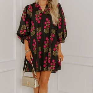 Gorgeous Umgee WILDFLOWER REVERIE MINI DRESS Floral and lined SZ Medium